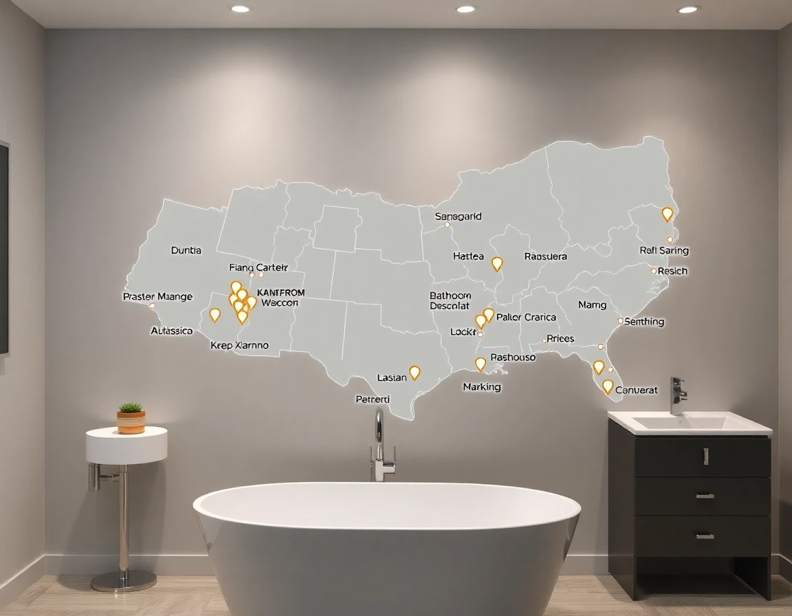 Bathroom Remodeling Service Areas Map